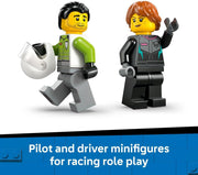 City Jet vs. Car 60489 Building Toy, Plane, Supercar plus Pilot & Driver Minifigures, Play Set, Gift for 6+ Year Old Boys & Girls, 259 Pieces