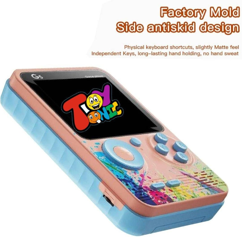 TOYTONIC G5 Handheld Game Console for Kids Retro Gaming Device with 3.0" HD Screen, Built-in 500 Classic Games, AV Output, Random Color Portable Game Player for Boys & Girls, Multicolour - Handheld Game 2