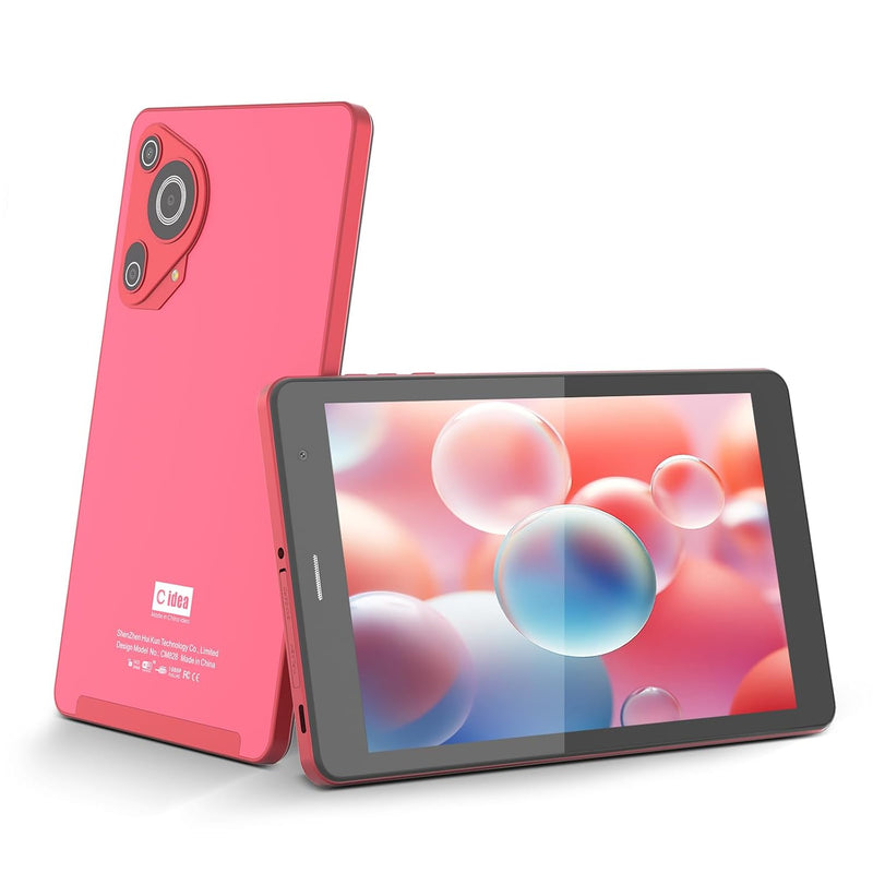 C idea 8 inch Tablet, Android 13.0 Tablet with SIM Card Slot and Wifi 8GB RAM,512GB ROM Storage Dual 5MP Camera HD IPS Display,CM828 (Red)