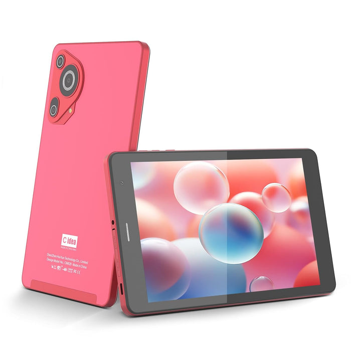 C idea 8 inch Tablet, Android 13.0 Tablet with SIM Card Slot and Wifi 8GB RAM,512GB ROM Storage Dual 5MP Camera HD IPS Display,CM828 (Red)