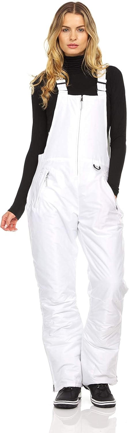 Arctic Quest womens Ski Snow Bibs Pants Insulated Water Resistant Overalls Snowboarding Winter Waterproof Pants Overalls (pack of 1)