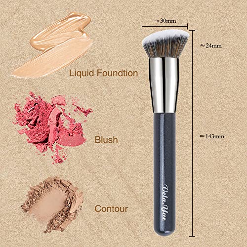 Vela.Yue Foundation Concealer Brush 2pcs Makeup Brushes Set for Contouring Blending Buffing Liquid Cream Mineral Makeup