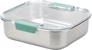 Smash LS-2135 Stainless Steel Microwave Safe 3 Compartment Bento Lunch Box, 1300 milliliters, Sage - Green 600ml