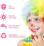 Mumoo Bear Face Paint Kit, 15 Color Painting Palette with 2 Brushes 32 Stencils, Washable Paints Safe Body for Adults Kids Halloween Party Carnival, Makeup Non-Toxic to Use