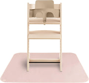 Baby Splat Mat 42.5x42.5 Inch (Fog) Water Resistant for Under High Chair and Infant Play - Blush