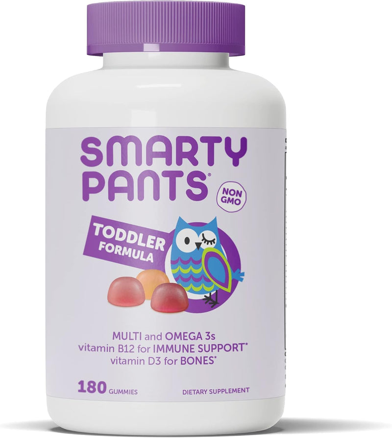 Toddler Formula Daily Gummy Multivitamin: Vitamin C, Vitamin D3, & Zinc for Immunity, Gluten Free, Omega 3 Fish Oil (DHA/EPA), Vitamin B6, B12, 180 Count (60 Day Supply)