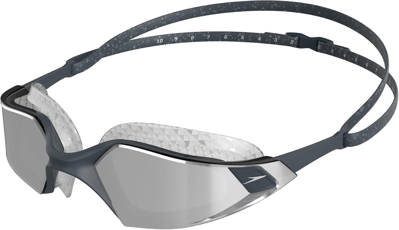 Speedo Unisex Aquapulse Pro Mirror Swimming Goggle - One Size Oxid Grey/Silver/Chrome