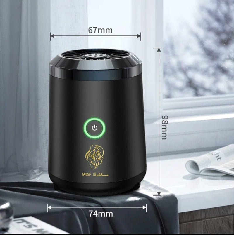 Arabic Incense Electric Oud Bukhoor Incense Burner Aroma Diffuser Car Bakhoor Burner, Muslim Oud Burner Rechargeable Car Bakhoor, Arab Bukhoor, Home, Guest House, Desert Camping, Travel and Great Gift