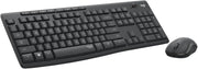 Logitech MK295 Silent Wireless Mouse & Keyboard Combo with SilentTouch Technology, Full Numpad, Advanced Optical Tracking, Lag-Free Wireless, 90% Less Noise, EN Keyboard - Graphite - Graphite EN Keyboard
