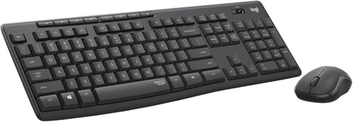 Logitech MK295 Silent Wireless Mouse & Keyboard Combo with SilentTouch Technology, Full Numpad, Advanced Optical Tracking, Lag-Free Wireless, 90% Less Noise, EN Keyboard - Graphite - Graphite EN Keyboard