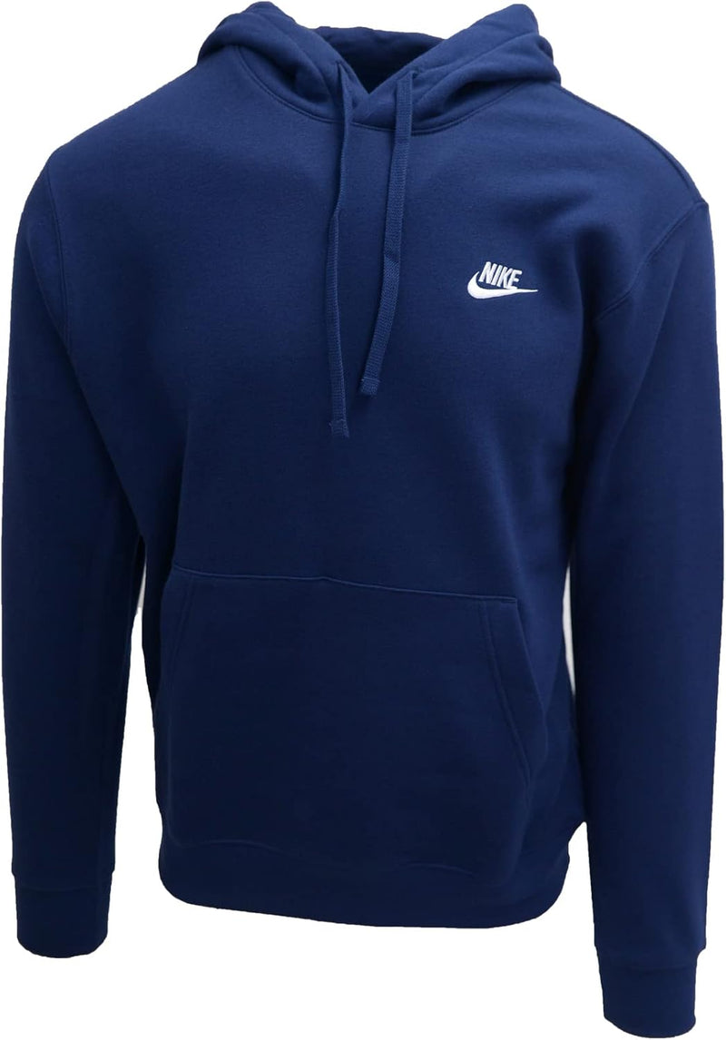 Men's Sportswear Club Fleece Hooded Sweatshirt - S MIDNIGHT NAVY/MIDNIGHT NAVY/WHITE