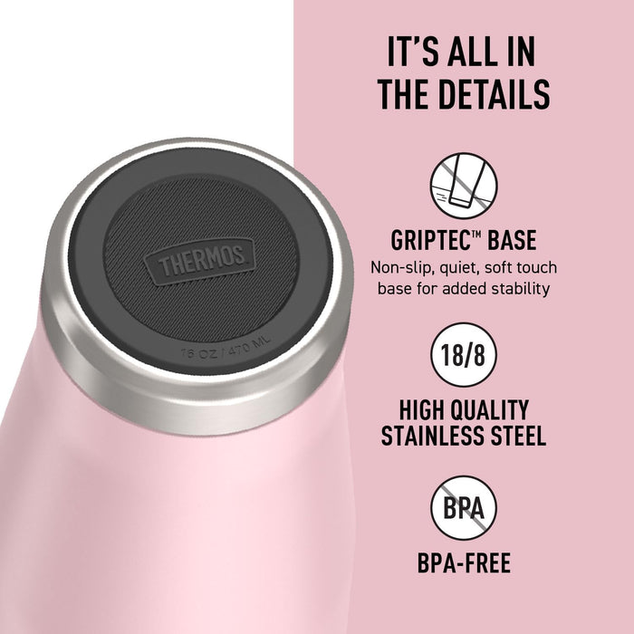 THERMOS ICON STAINLESS STEEL VACUUM INSULATED SANDSTONE TUMBLER 470 ML, IS1012SN, TRAVEL MUG, TUMBLER WITH HANDLE, COFFEE MUG