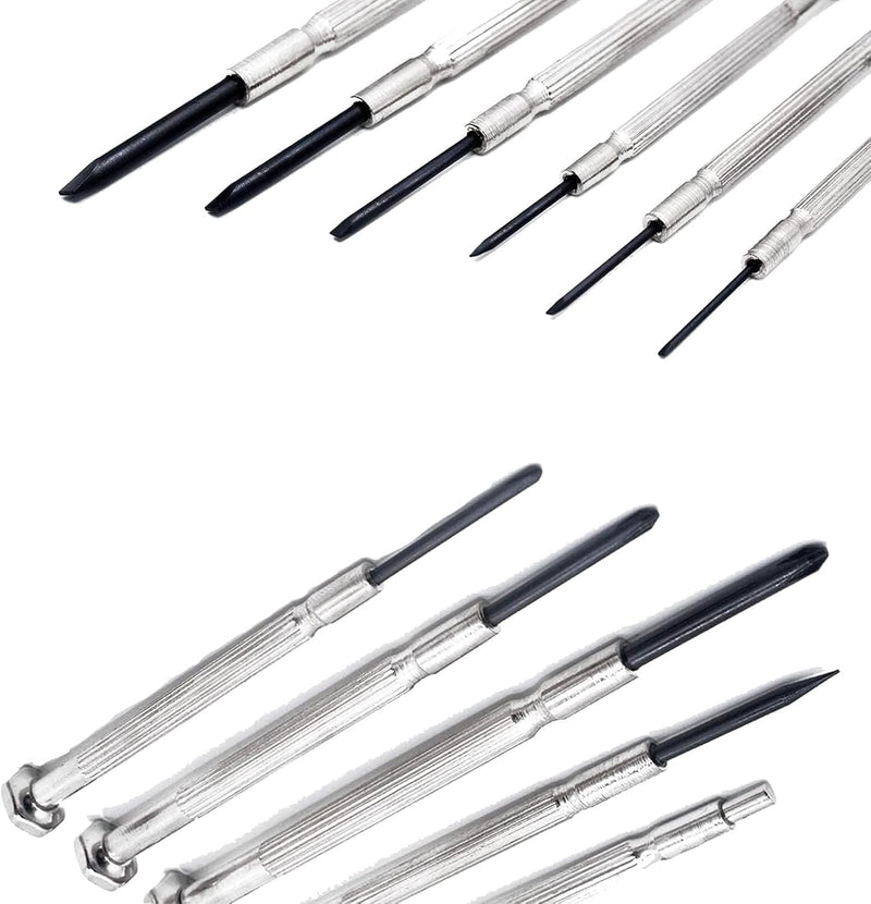 11PCS Mini Screwdriver Set, Small Screwdriver Set with 11 Different Size Flathead and Phillips Screwdrivers, Precision Screwdriver Set for Jewelry, Watch, iPhone, Toys, Computer, Eyeglass Repair - 11PCS