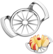 LIIGEMI Apple Cutter Slicer,12-Blade Large Apple CorerHeavy Duty Stainless Steel Apple Cutter and DividerNon-slip frosted handleEasy to Use Frosted - Frosted -12 Blade