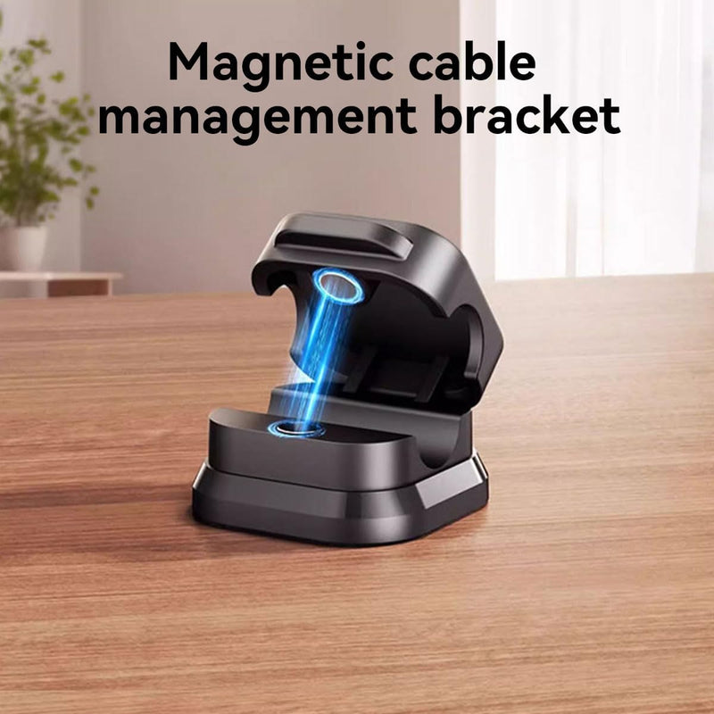 6 Pack Magnetic Cable Clips Spring Cable Holder Clips Cable Management Clips Adhesive Cord Wire Holder Keeper for Home Office Desk Phone Car Wall Desktop Nightstand