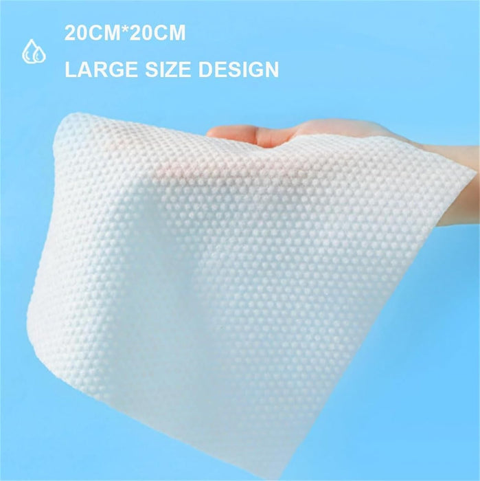 NALACAL Face Clean Towels, Disposable Biodegradable Soft Dry Wipes for Sensitive Skin, Lint Free Facial Tissue for Cleansing, Skincare and Makeup Remover, Dry Wipes (2Pack)