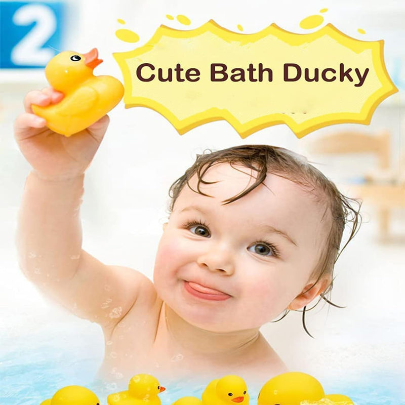 WEZCHUGHAOL 30 Pcs Rubber Ducks, Mini Bath Ducks Set, Colorful Mini Rubber Duckies for Kids, Float and Squeak Bath Duck Toys for Baby Showers, Classroom Incentives, Beach, Pool, Birthdays and Parties