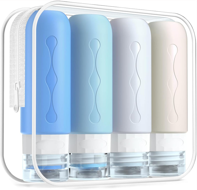 Gemice Bottles for Toiletries Tsa Approved Travel Size Containers BPA Free Leak Proof Refillable Liquid Travel Accessories for Cometic Shampoo and Lotion Soap