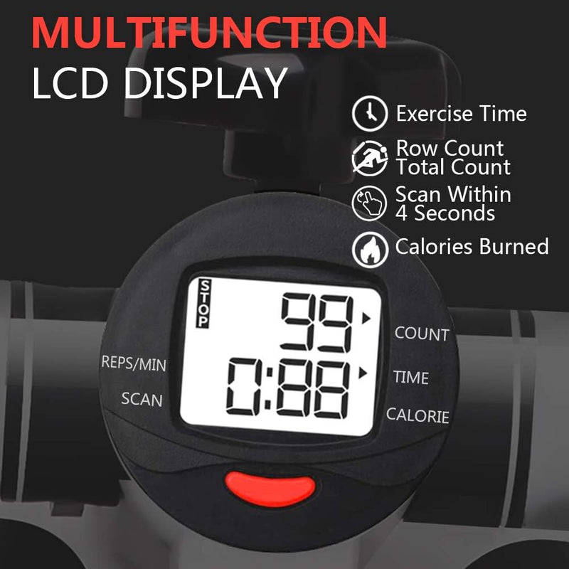 Mini Stepper Trainer Adjustable Height Stepper Exercise Machine with Resistance Bands and LCD Monitor Air Climber Stepping Fitness Machine