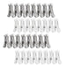 ZELLYA 32Pcs Plastic Clothespins - Strong Traceless Utility Clothes Pins, Non-Slip Windproof Laundry Pegs, Non-Trace Sealing Clips for Clothesline
