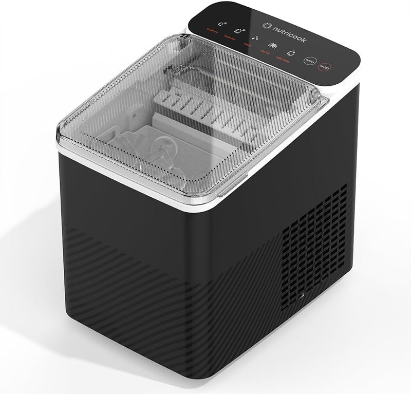 Bullet Ice Maker,Rapid 7-Minute Ice Production, Bullet-Shaped Ice, Self-Cleaning, Compact & Portable,150W,NC-ICY510K,2 Year Limited Warranty - Black