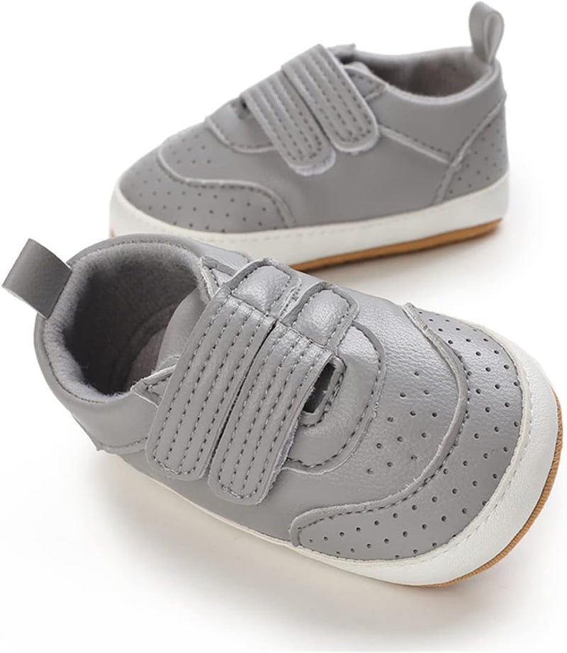 E-FAK Baby Shoes Boys Girls Infant Sneakers Non-Slip Rubber Sole Toddler Crib First Walker Shoes