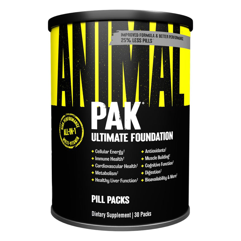 Animal Pak - Convenient All-in-One Vitamin & Supplement Pack - Zinc, Vitamins C, B, D, Amino Acids and More - Sports Nutrition Performance Mulitvitamin for Women & Men - Updated Version - 30 Count