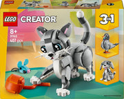 Creator 3in1 Playful Cat 31163 Cat Transforms into a Pigeon or Dog, Animal Figure Toy, Gift for 8+ Year Old Boys & Girls, 407 Pieces