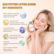 Deep Collagen Silk Peptide Ampoule Serum Set, Korean Anti-Aging Facial Essence for Glass Skin, Niacinamide & Hyaluronic Acid, Anti-Wrinkles Hydration, Lightweight Essence for Radiant Glow