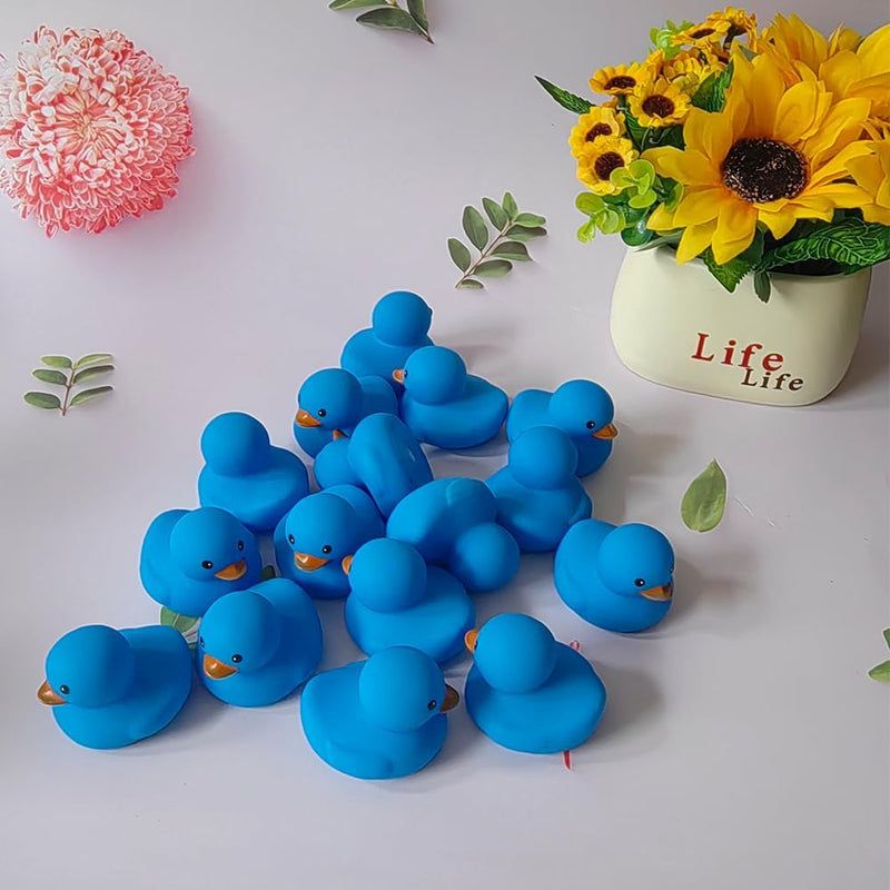 WAMSOLE 50PCS Super Mini Rubber Duck Bath Duck Toys for Toddlers Boys Girls,Squeak and Float Rubber Ducks in Bulk Baby Shower Duck Decorations Party Favors (1.6'')
