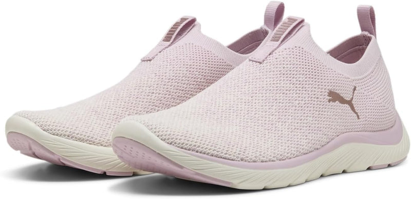 Softride Remi Slip-on Knit Wn's womens Road Running Shoe - Rose Mauve Warm White Rose Gold