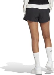 female Adult Essentials 3-stripes Woven Casual Shorts - L BLACK/WHITE