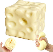 SLEEPHEAD 10cm Large Cheese Squishy Slow Rising Cute Cheese Block Fidget Toy for Anxiety Relief Soft Silicone Squeeze Cheese Squishy Toy for Adults Teens Desk Decor & Party Favor