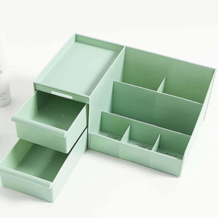 ALOXE Cosmetic Organizer Box Drawers Storage Plastic Stationary Box | Make Up Organiser For Women