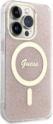 CG MOBILE Guess HC Magfit 4G Case For iPhone 15 Pro (Pink)
