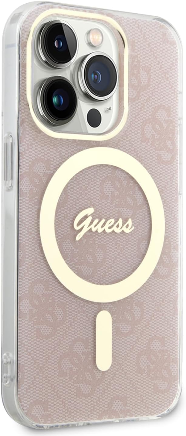 CG MOBILE Guess HC Magfit 4G Case For iPhone 15 Pro (Pink)