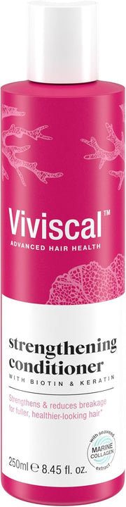 Advanced Hair Health Strengthening Conditioner Formulated with Biotin and Keratin Fortified with Marine Collagen & Seaweed Extract for Fuller Healthier-Looking Hair, 250ml - New Conditioner