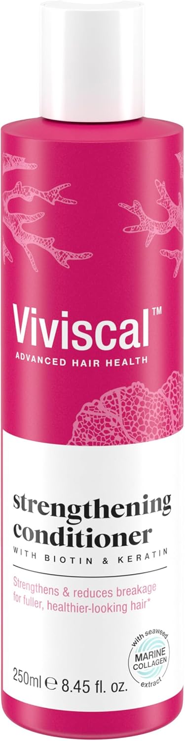 Advanced Hair Health Strengthening Conditioner Formulated with Biotin and Keratin Fortified with Marine Collagen & Seaweed Extract for Fuller Healthier-Looking Hair, 250ml - New Conditioner
