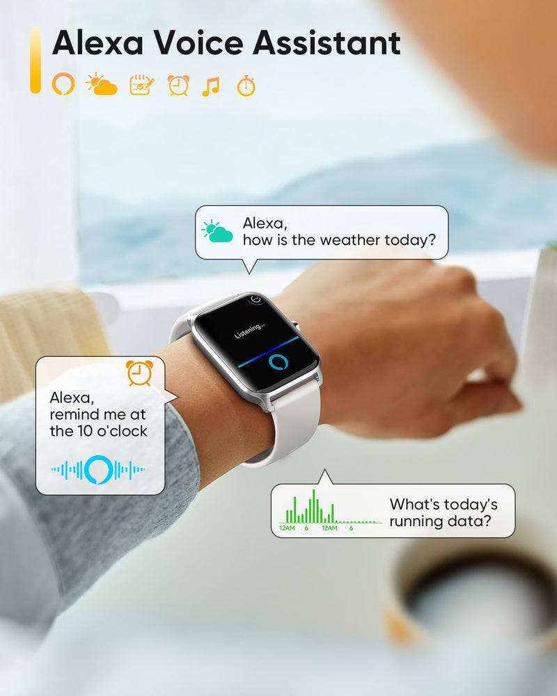 Fitpolo Smart Watch for Women Android & iPhone, Alexa Built-in [1.8" HD Screen] IP68 Waterproof Fitness Watch with Bluetooth Call (Answer/Make), Heart Rate/Sleep/SpO2 Monitor, 105 Sports Trackers