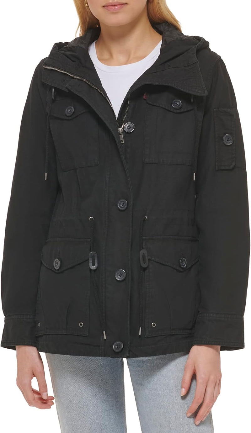 Levi's Women's Cotton Four Pocket Hooded Field Jacket (Standard & Plus Sizes)