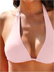 GORGLITTER Women's 2 Piece Swimsuits Halter Tie Side Thong Beach Bikini Set