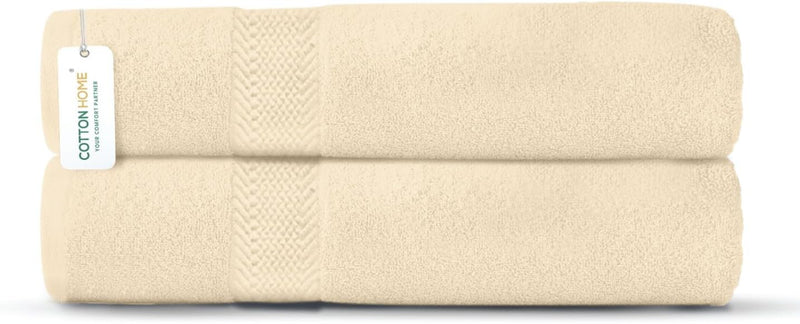 Cotton Home Rest Bath Towel- Set of 2 Sky Blue, Cotton Towel | 70x140cm / 27x55 inch, Luxury Hotel Towel Set Absorbent Durable Lightweight Washable Quick Dry Spa Quality Beach Pool Family Bath Towel.