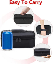 Small Lunch Bag for Men Women Insulated Lunch Box Mini Lunchbox Thermal Lunch Boxes Adult Lunch Pail Petty Food Containers Portable Cooler Bags Reusable Snack Bag Loncheras Para Hombres Black