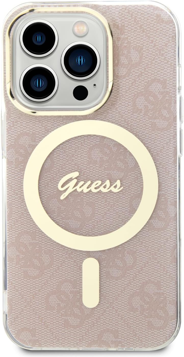 CG MOBILE Guess HC Magfit 4G Case For iPhone 15 Pro (Pink)