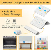 Foldable Baby Play Mat, Featuring Safe Non-Peeling, Antislip XPE Foam Material With Reversible Design Ultra-light, Waterproof Features. Play Matt Baby for Infants N Toddlers - 59" x 59".