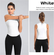 KEOYA Women Sleeveless Athletic Tank Top Slim Fit Full Zip Shirts for Gym Yoga Workout Running Track