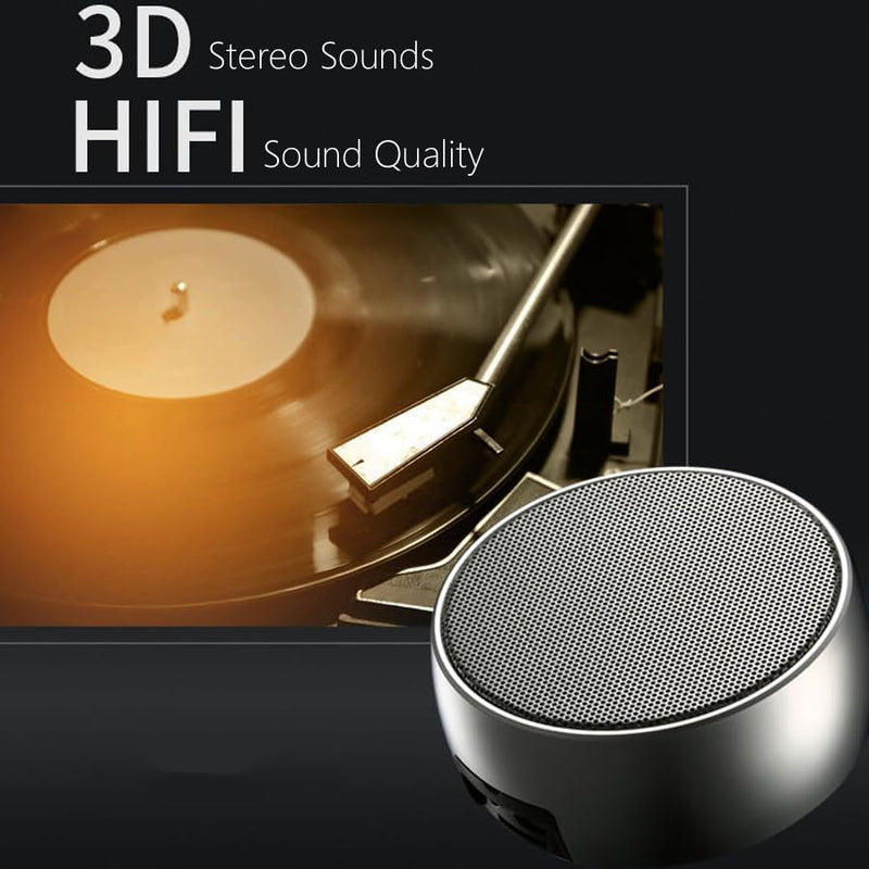 TERRIFI Mini Portable Wireless Bluetooth Speaker with HD Sound, Super Bass, Built-in Mic, Compatible with PC/Tablet, Answer Calls, Gift for Home and Outdoor Activities