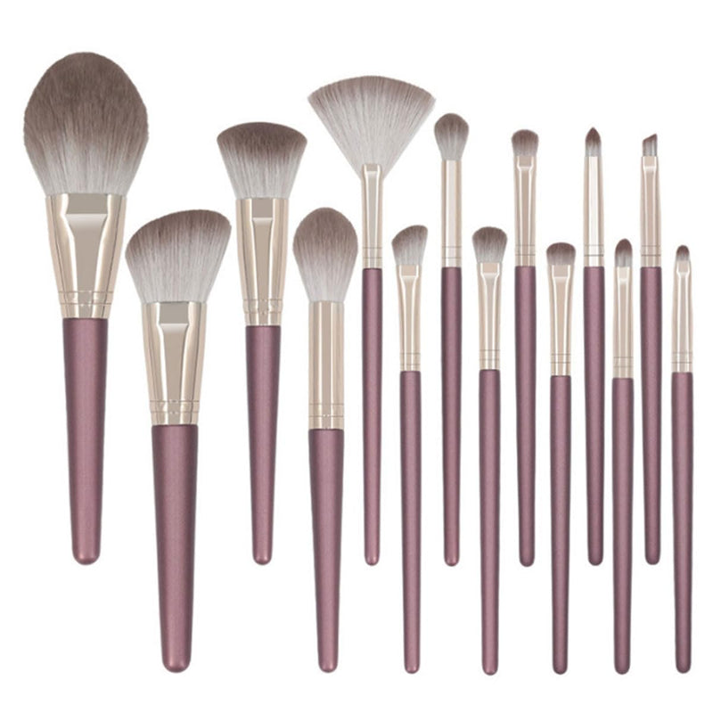 ECVV 14Pcs Premium Synthetic Makeup Brush Set - Foundation, Concealer, Eyeshadow, & Blush Makeup Brushes for Women Girls