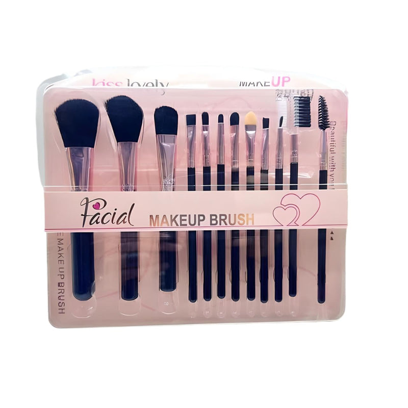 FITTO 12 Pcs Makeup Brushes Set - Naked 3 Professional Makeup Brush Kit with Soft Bristles for Face & Eye Makeup, Includes Foundation, Blush, Eyeliner, Eyeshadow Brushes & Storage Case