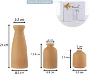 Heifgott Beige Ceramic vase Set-3 Small Flower vases for Decor,Modern Home Decor, Vases for Decor,Pampas Grass Vase,Dried Flowers Vases,Living Room,Table Shelf, Centerpieces Decoration